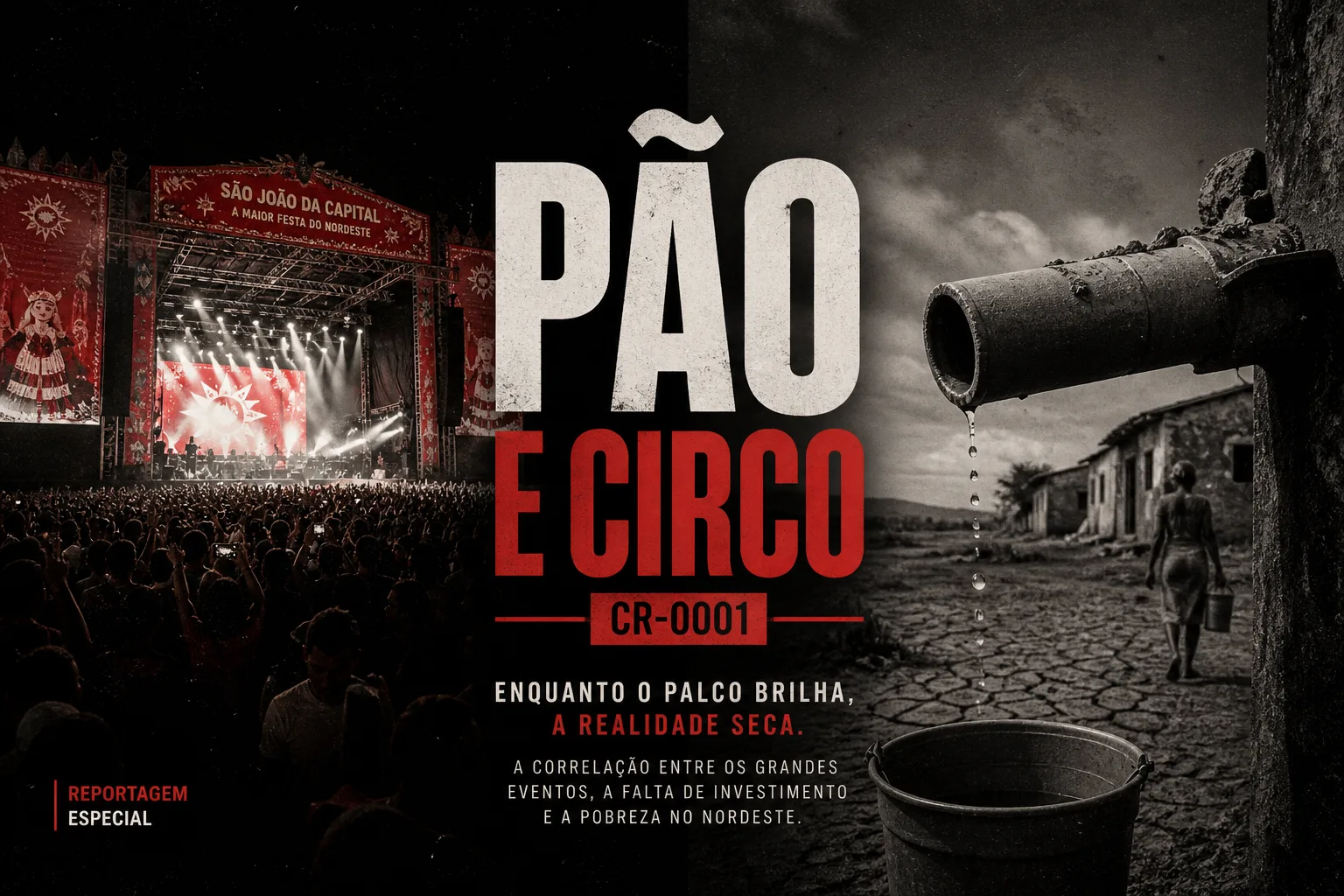 Capa — correlação pobreza e shows públicos no Nordeste