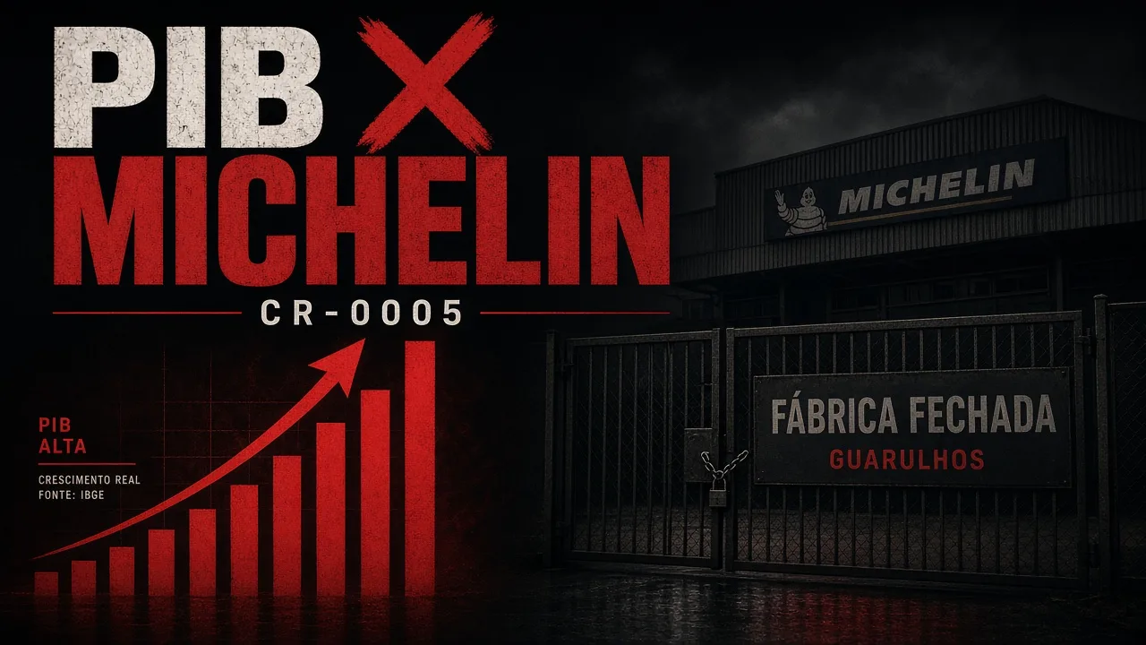 Capa — PIB do IBGE vs. fechamento Michelin: comparação com três falhas