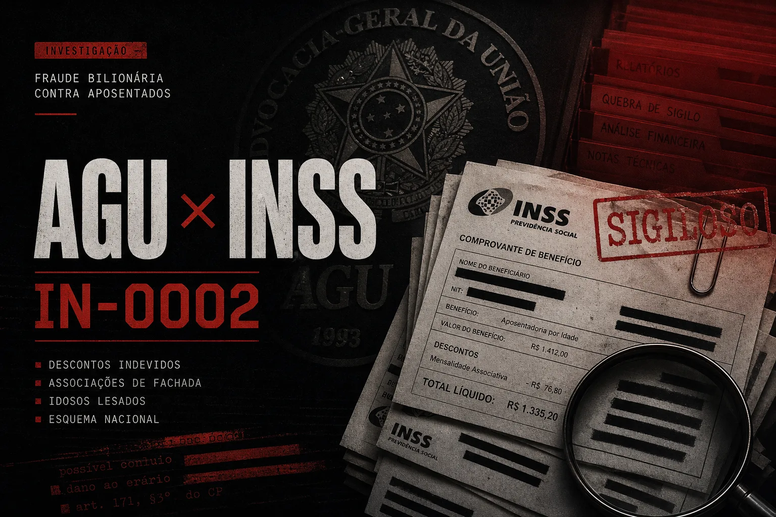 Capa — controvérsia sobre atuação da AGU na apuração do INSS