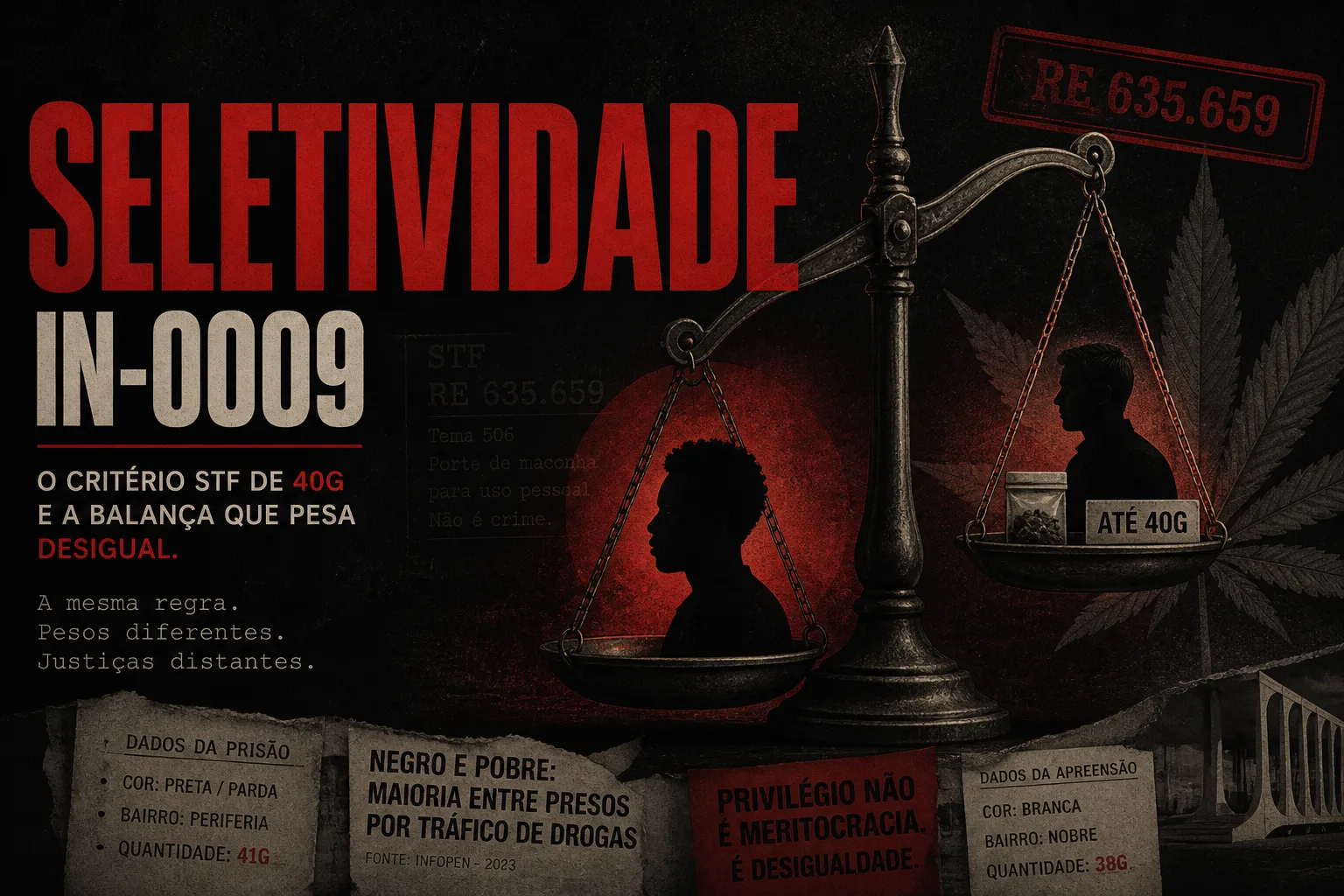 Capa — seletividade penal na Lei de Drogas