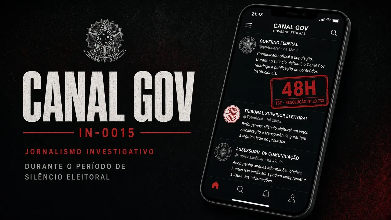 Capa — Canal Gov e intimação do TSE no defeso eleitoral