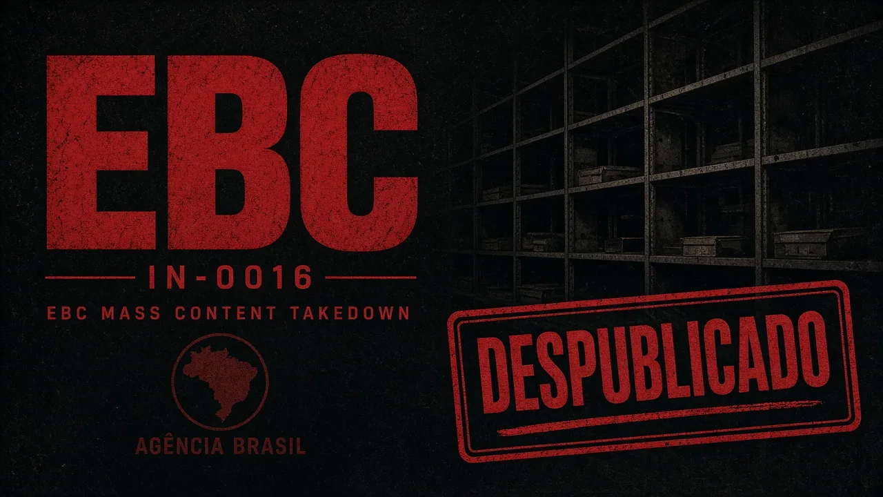 Capa — EBC despublica conteúdo jornalístico no defeso eleitoral