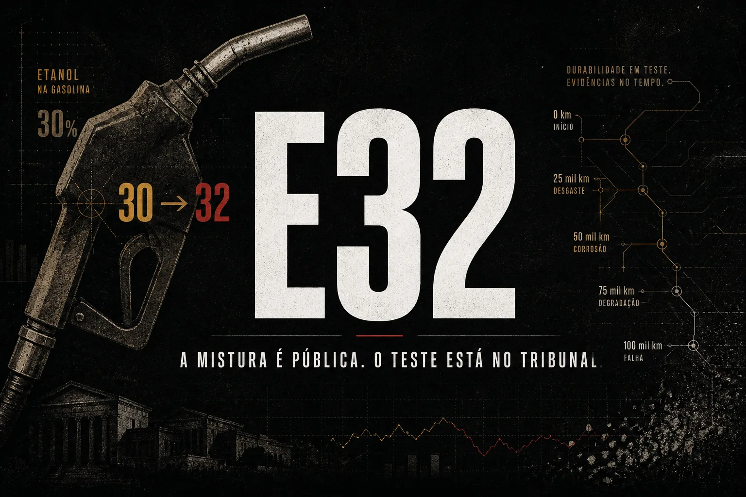 Capa E32 — a mistura é pública, o teste está no tribunal