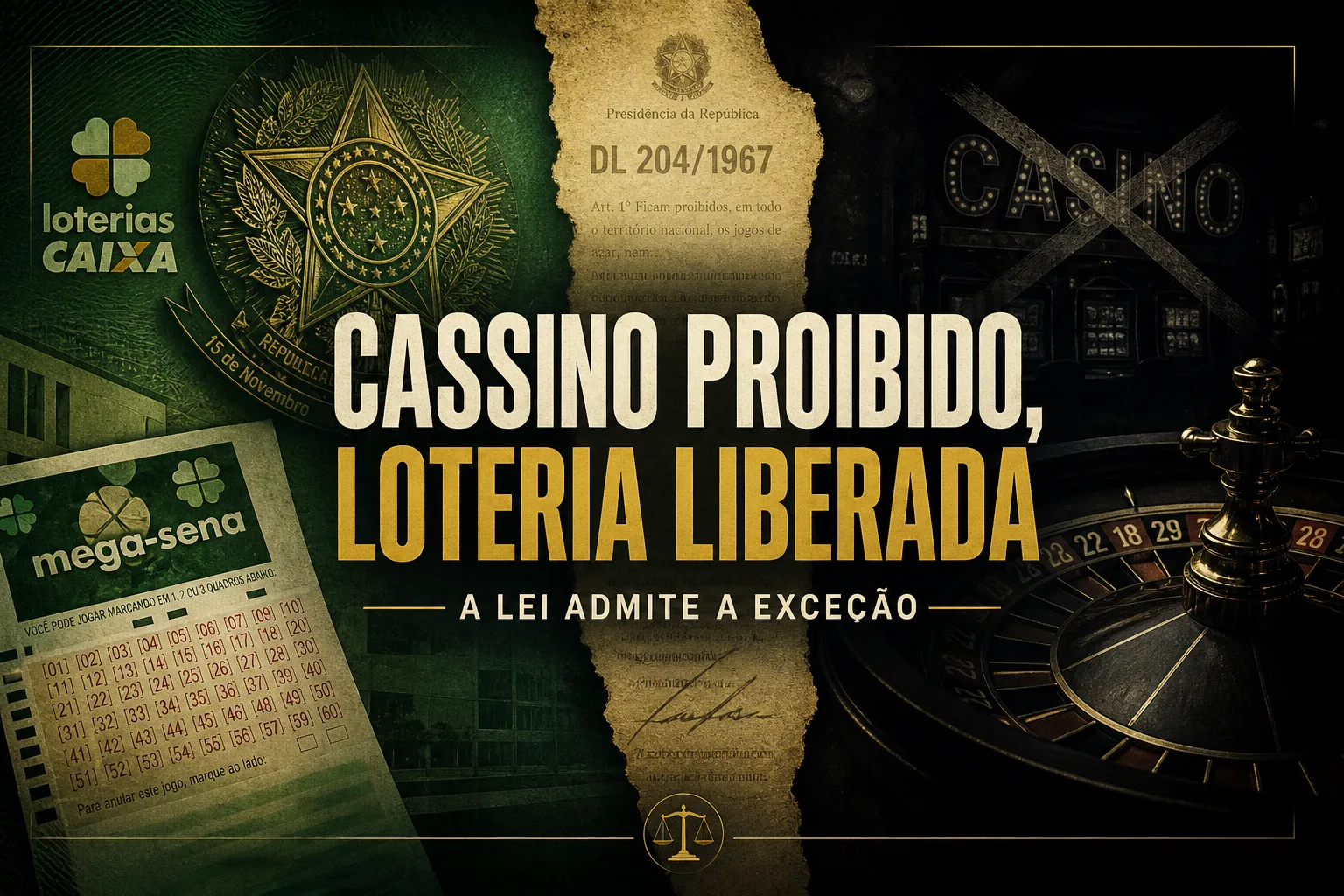 Capa loteria — cassino proibido, loteria liberada: a lei admite a exceção