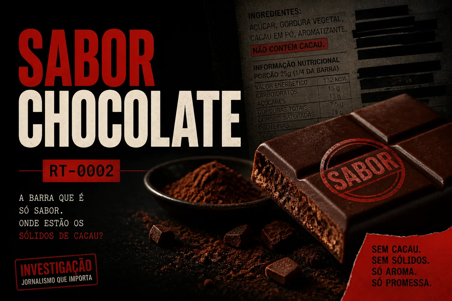 Capa — sabor chocolate vs chocolate