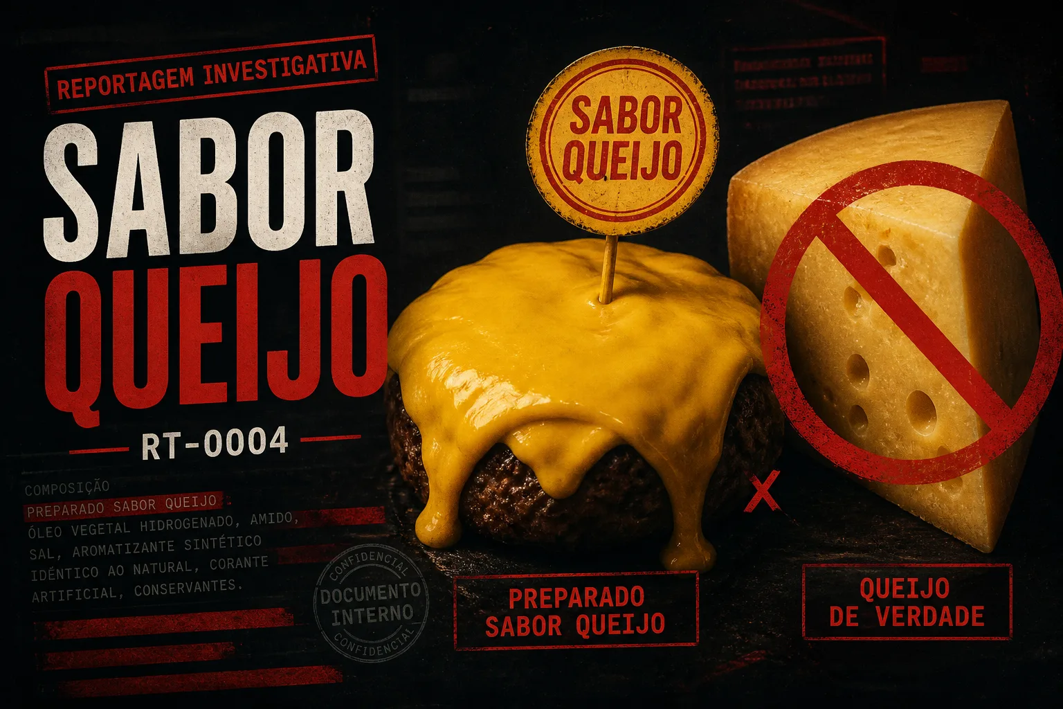 Capa — preparado sabor queijo vs queijo
