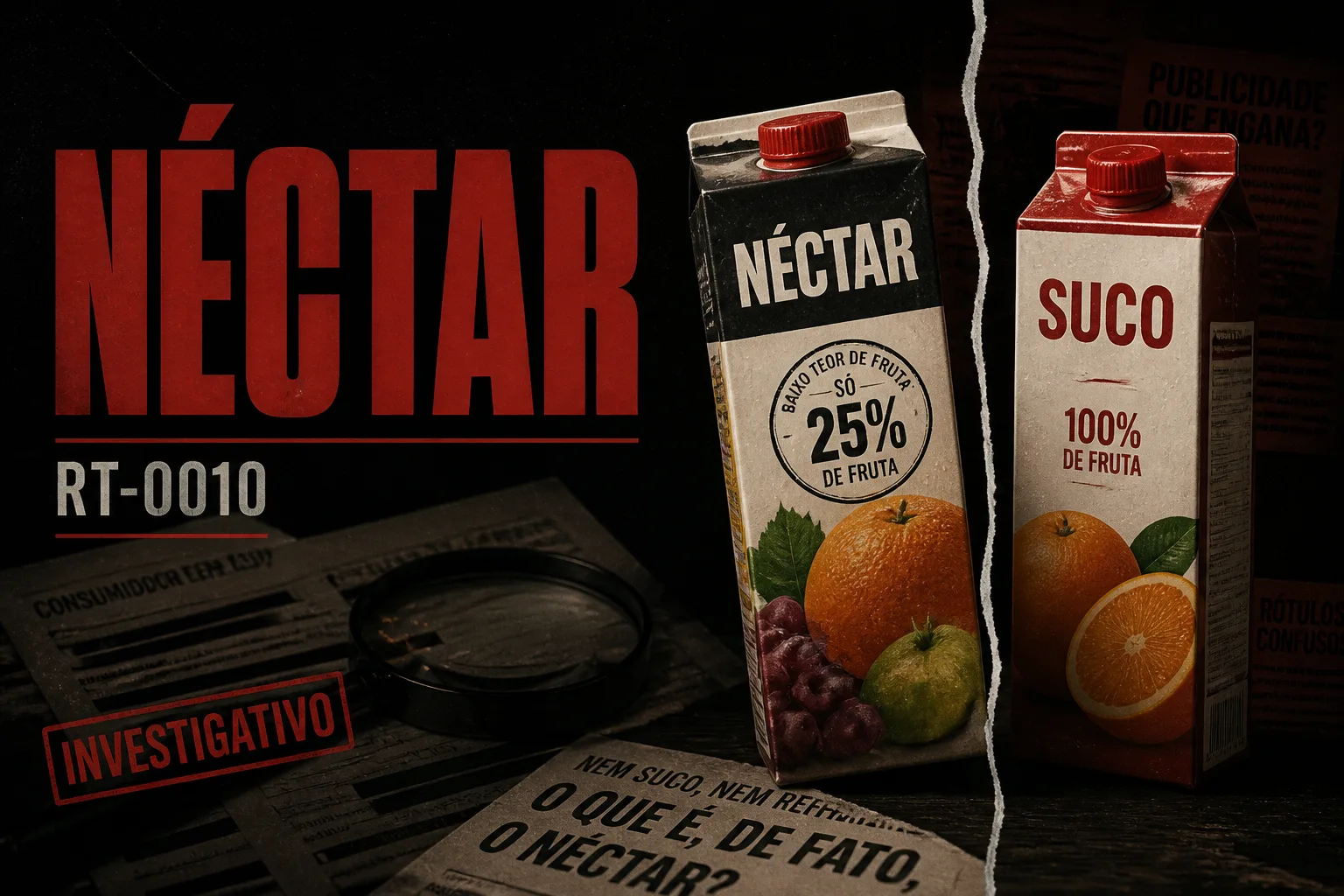Capa — néctar/refresco vs suco