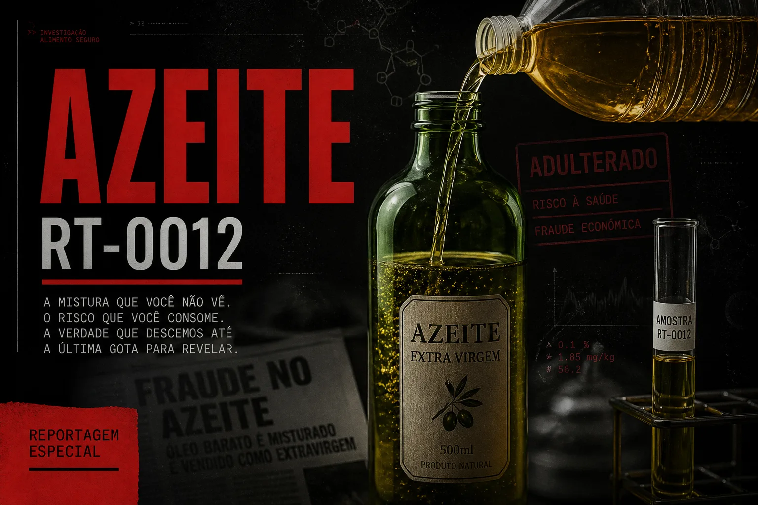 Capa — azeite extravirgem adulterado com outros óleos